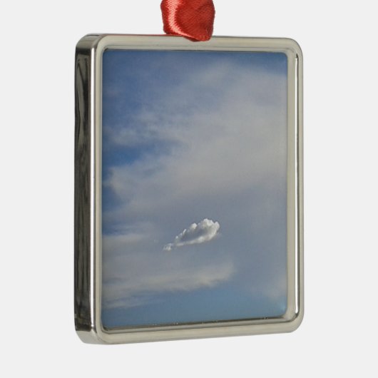 Wolke und Wolke Silbernes Ornament (Rechts)