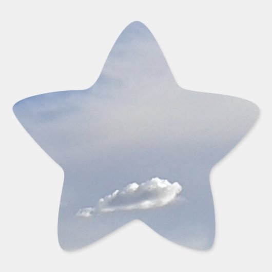 Wolke und Wolke Stern-Aufkleber (Vorderseite)