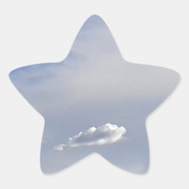 Wolke und Wolke Stern-Aufkleber