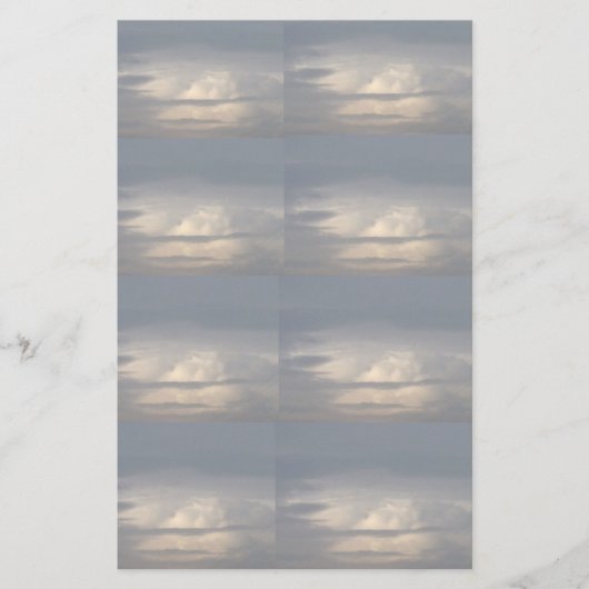 Wolken 1 Geschosse Briefpapier (Vorderseite)