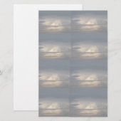 Wolken 1 Geschosse Briefpapier (Vorne/Hinten)