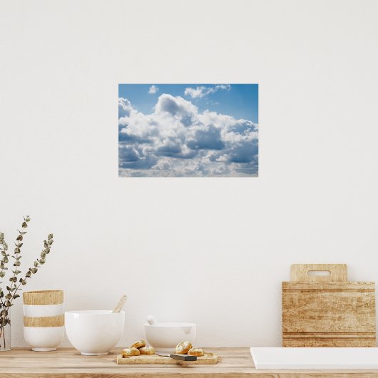 Wolken-388922 SCHÖNE SKY NATURE BLAUE WHITE CLOU Poster (Küche)