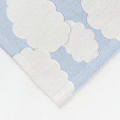 Wolken 3D Fleecedecke (Ecke)