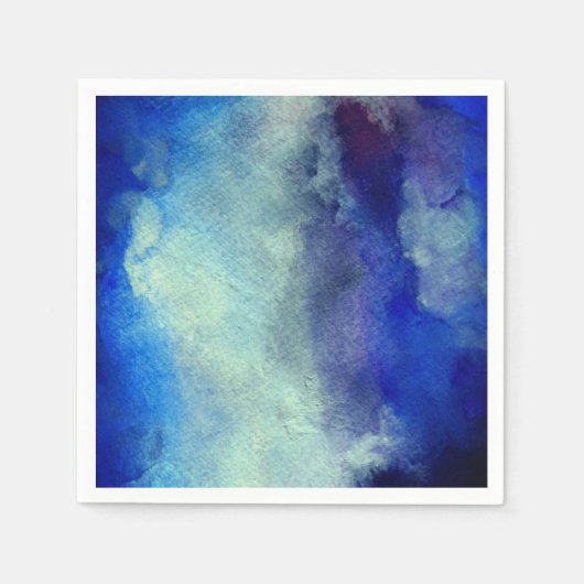 Wolken Abstrakte Wasserfarbe Serviette (Vorderseite)