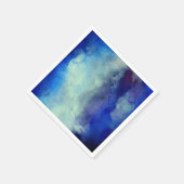 Wolken Abstrakte Wasserfarbe Serviette (Ecke)