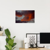 Wolken am Feuer Poster (Heimbüro)