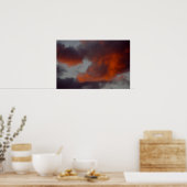 Wolken am Feuer Poster (Küche)