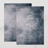Wolken am Himmel der Stimmungsblauen Hochzeit Einladung (Vorne/Hinten)