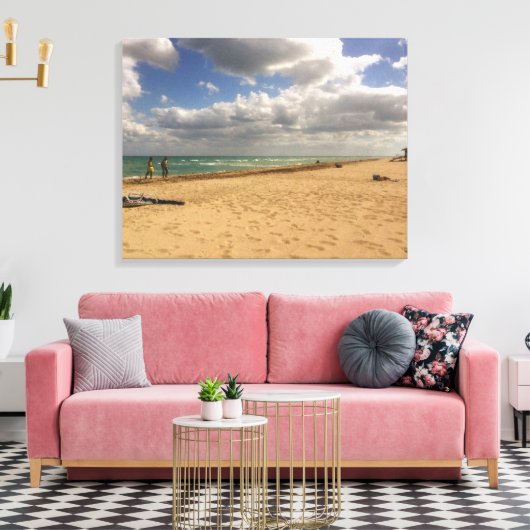Wolken am Hollywood Beach Leinwanddruck (Insitu (Wohnzimmer))