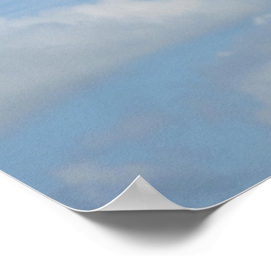 Wolken am Strand Poster (Ecke)