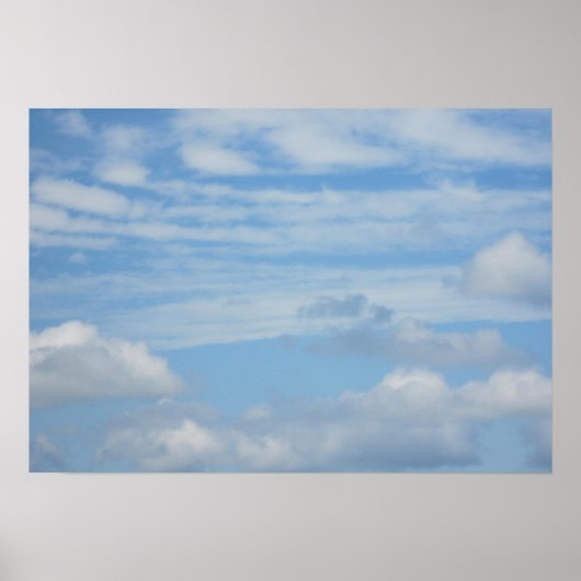 Wolken am Strand Poster (Vorne)