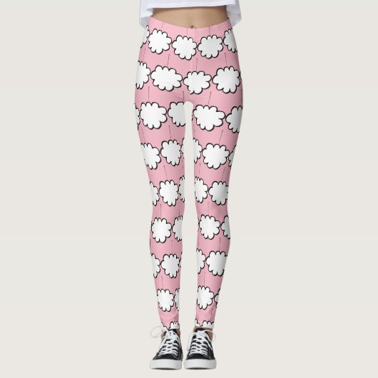 Wolken an Strings Leggings (Vorderseite)