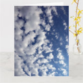 Wolken auf blauem Himmel Karte (Gelbe Blume)
