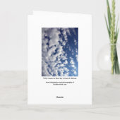 Wolken auf blauem Himmel Karte (Rückseite)