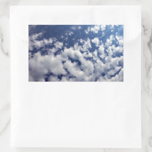 Wolken auf blauem Himmel Rechteckiger Aufkleber (Tasche)