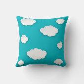 Wolken auf blauem Himmelsmuster Kissen - Serene (Rückseite)