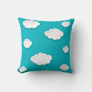 Wolken auf blauem Himmelsmuster Kissen - Serene