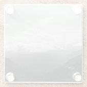 Wolken auf den Hügeln Schwarz-Weiß-Fotografie Glasuntersetzer (Rückseite)