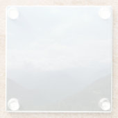 Wolken auf den Hügeln Sky Blue Color Fotografy Glasuntersetzer (Rückseite)