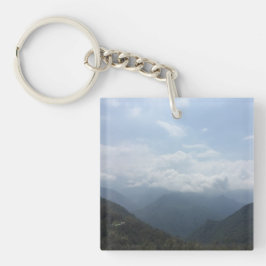 Wolken auf den Hügeln Sky Blue Color Fotografy Schlüsselanhänger