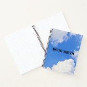 Wolken auf einem Blue Sky Coloring Notebook Notizblock (Innenseite)