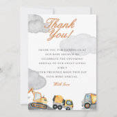 Wolken Baby im Bau Babydusche Dankeskarte (Vorderseite)