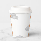 Wolken Baby im Bau Babydusche Pappbecher (Rückseite)