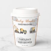 Wolken Baby im Bau Babydusche Pappbecher (Vorderseite)