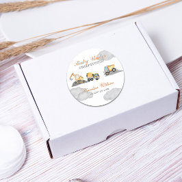 Wolken Baby im Bau Babydusche Runder Aufkleber