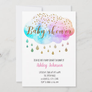 Wolken-Baby-Sprinkle-Einladung Einladung