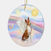 Wolken - Basenji Keramikornament (Links)