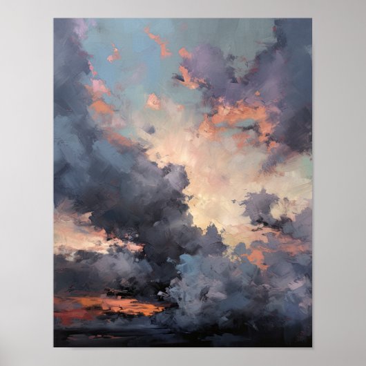 Wolken bei Morgendämmerung Art Print Poster (Vorne)