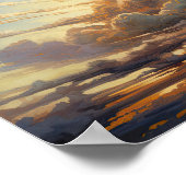 Wolken bei Morgendämmerung Art Print Poster (Ecke)