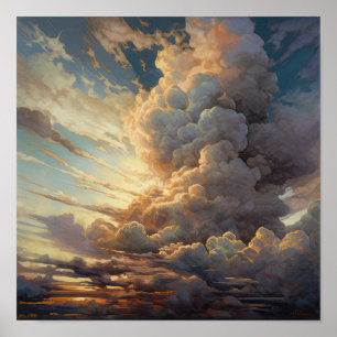 Wolken bei Morgendämmerung Art Print Poster