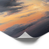 Wolken bei Morgendämmerung Art Print Poster (Ecke)