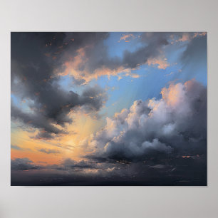 Wolken bei Morgendämmerung Art Print Poster