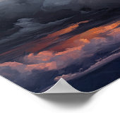 Wolken bei Morgendämmerung Art Print Poster (Ecke)