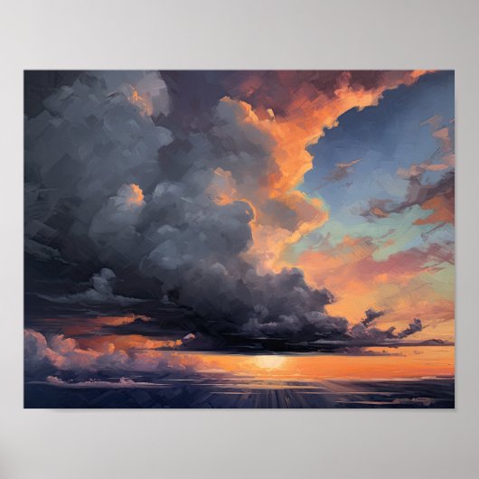 Wolken bei Morgendämmerung Art Print Poster (Vorne)