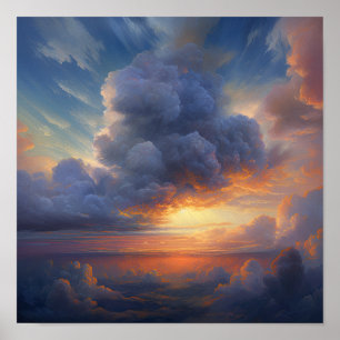 Wolken bei Morgendämmerung Art Print Poster