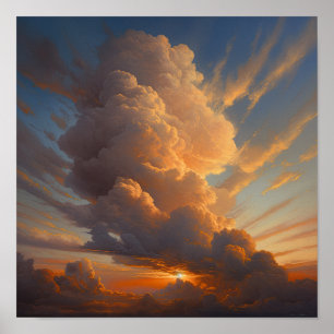 Wolken bei Morgendämmerung Art Print Poster