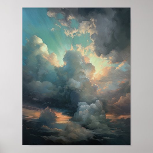 Wolken bei Morgendämmerung Art Print Poster (Vorne)