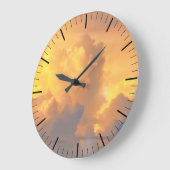 Wolken bei Sonnenuntergang Große Wanduhr (Winkel)