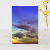 Wolken bei Sonnenuntergang Grußkarten Karte (Gelbe Blume)