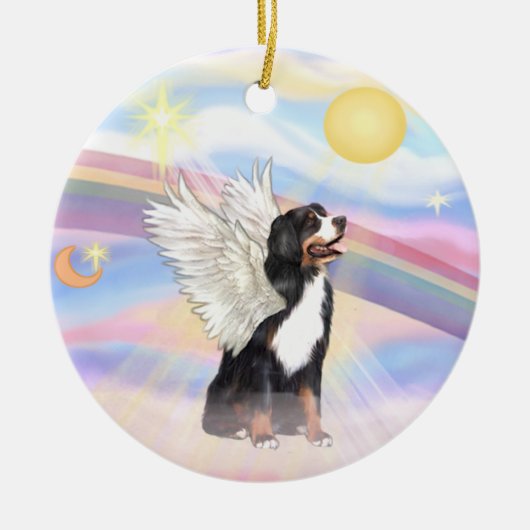 Wolken - Berner Hund Keramik Ornament (Vorne)