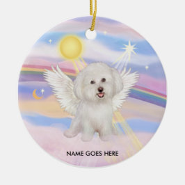 Wolken - Bichon Angel (#7), NAME GEHT HIER Keramik Ornament