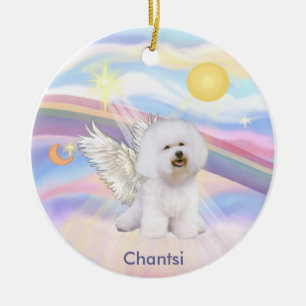 Wolken - Bichon Frise Angel Chantsi Keramikornament