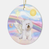 Wolken - Bichon Frise Angel Keramik Ornament (Links)