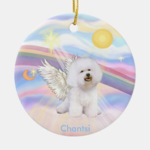 Wolken - Bichon Frise Angel - rund, Chantsi Keramikornament