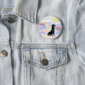 Wolken - Black Labrador Retriever Engel Button (Beispiel)