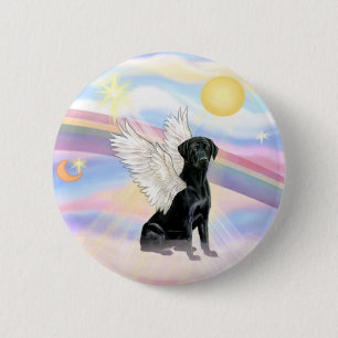 Wolken - Black Labrador Retriever Engel Button